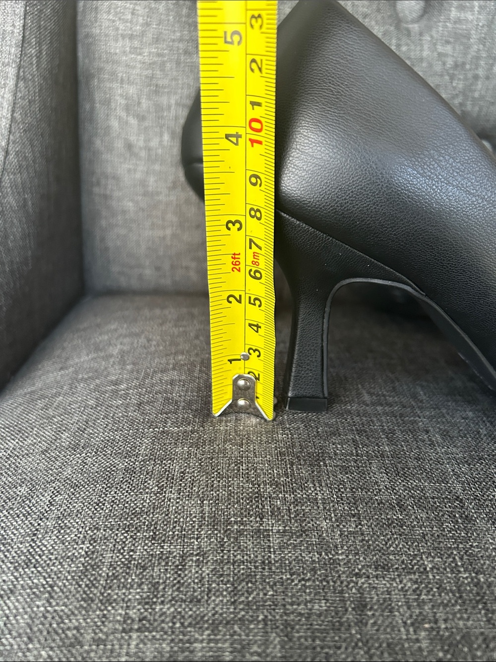 Time Thru Classic Black Pointed-Toe Pumps - worn once inside house size 6 - Picture 4 of 4